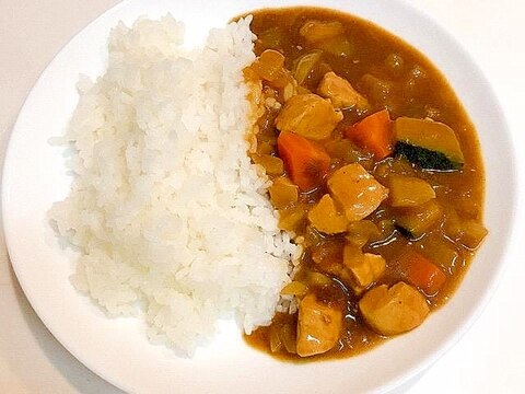 かぼちゃと茄子とささみのヘルシーチキンカレー